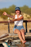 Cobalt & Silver Athletic Roper Hat