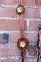 Leather Flower Headstall