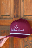 Wine & White Athletic Roper Hat