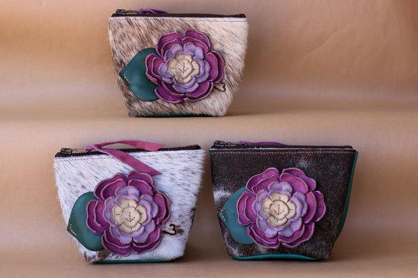 Cowhide MINI Makeup Bag