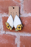 Cowhide Rain Drop Earrings