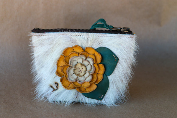Mini Cowhide Makeup Bag