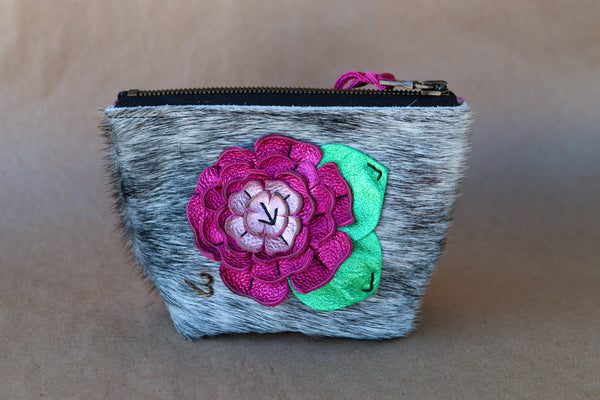 Mini Cowhide Makeup Bag