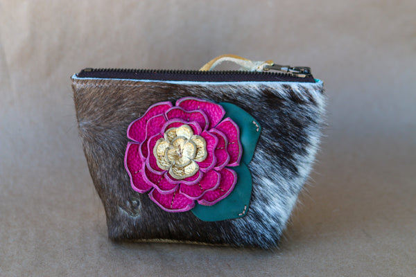 Mini Cowhide Makeup Bag