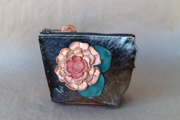 Mini Cowhide Makeup Bag