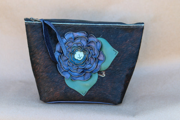 Cowhide Makeup Bag