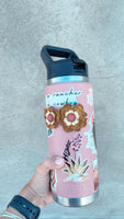 Custom Water Bottle Flowers