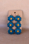 Leather Flower Earrings