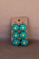 Leather Flower Earrings